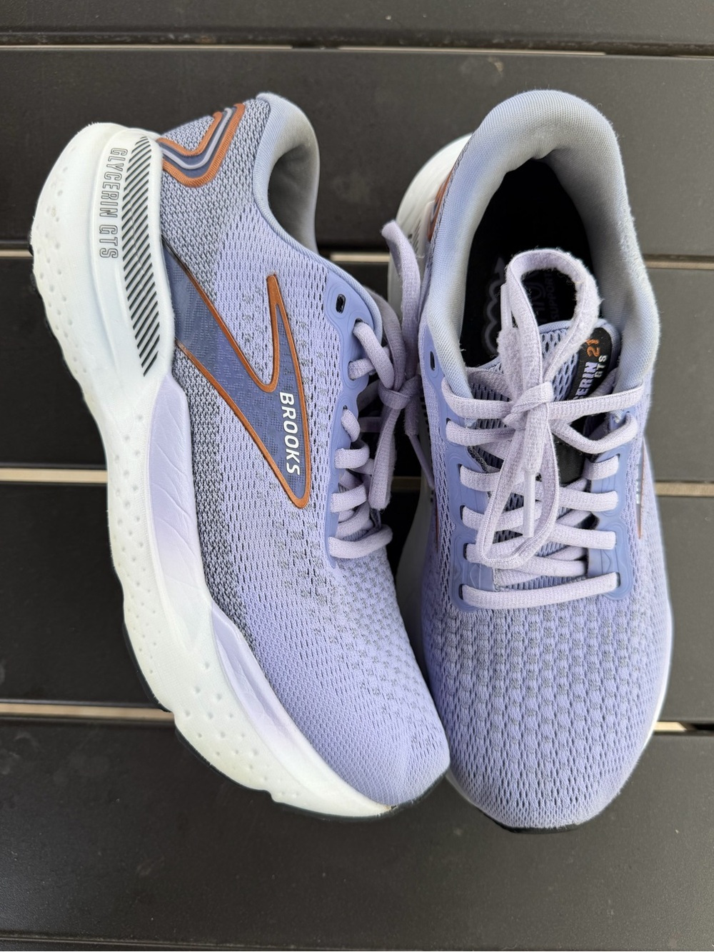 Brooks Glycerin GTS 21 Women’s 7.5 Lavender Black Copper Running Shoes